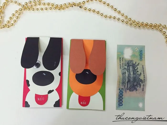 Trang Trí Bao Lì Xì Bằng Kỹ Thuật Dập Nổi Và Nhũ Trang Trí