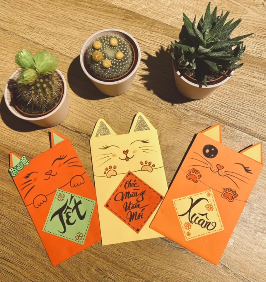 Trang Trí Bao Lì Xì Bằng Kỹ Thuật Stamp và In Handmade