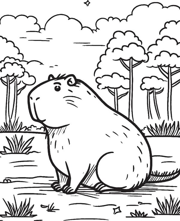 100 tranh to mau capybara cute tu de den kho phu hop moi lua tuoi 11999 10
