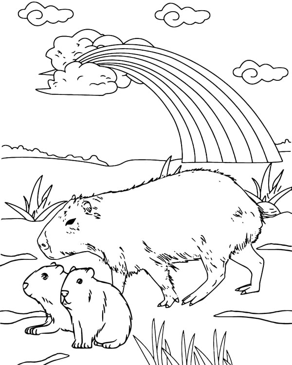 100 tranh to mau capybara cute tu de den kho phu hop moi lua tuoi 11999 12