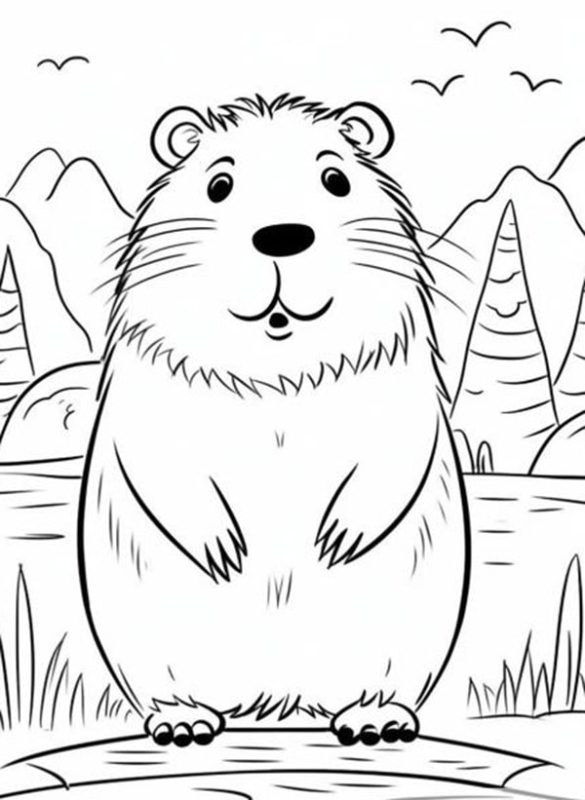 100 tranh to mau capybara cute tu de den kho phu hop moi lua tuoi 11999 14