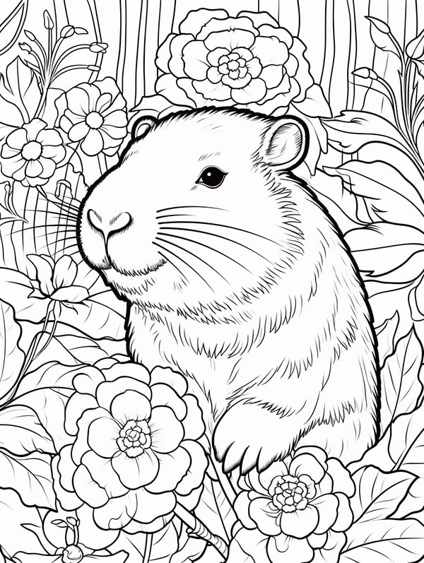 100 tranh to mau capybara cute tu de den kho phu hop moi lua tuoi 11999 16