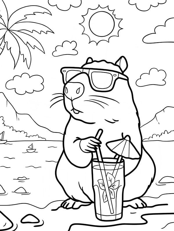 100 tranh to mau capybara cute tu de den kho phu hop moi lua tuoi 11999 18