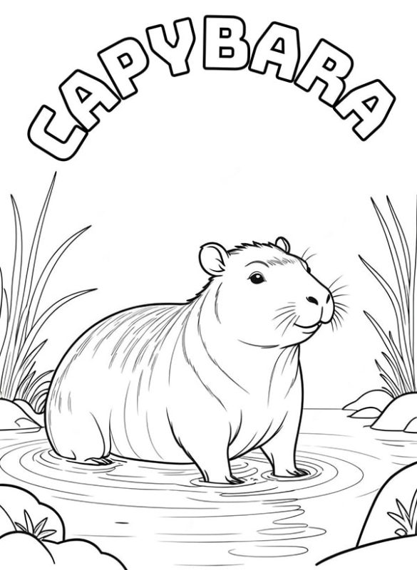 100 tranh to mau capybara cute tu de den kho phu hop moi lua tuoi 11999 2
