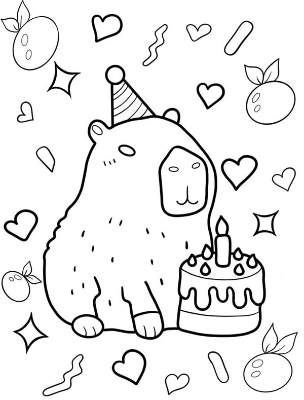 100 tranh to mau capybara cute tu de den kho phu hop moi lua tuoi 11999 20