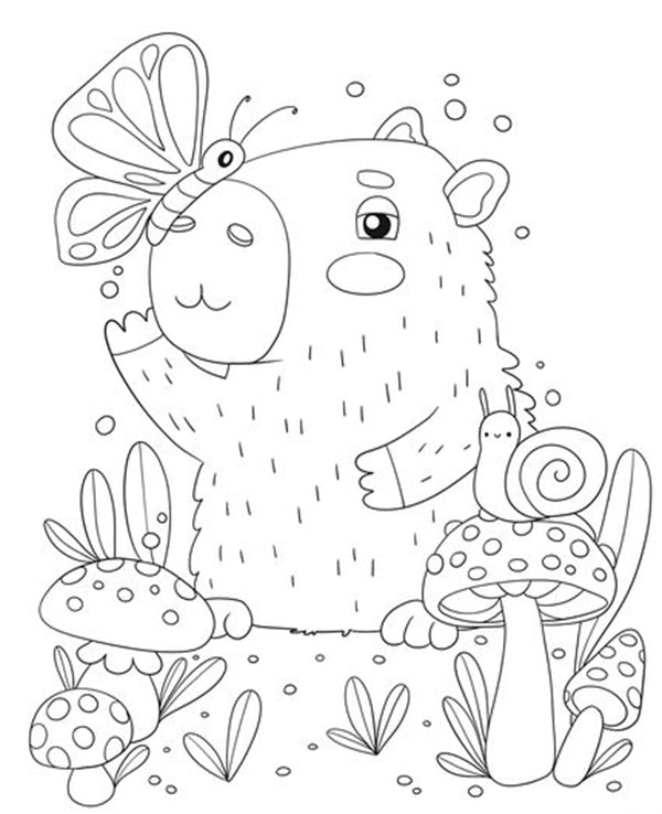 100 tranh to mau capybara cute tu de den kho phu hop moi lua tuoi 11999 21