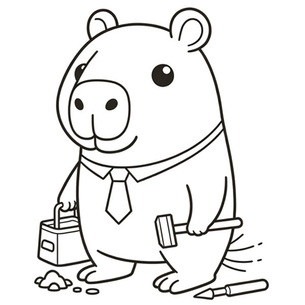 100 tranh to mau capybara cute tu de den kho phu hop moi lua tuoi 11999 22