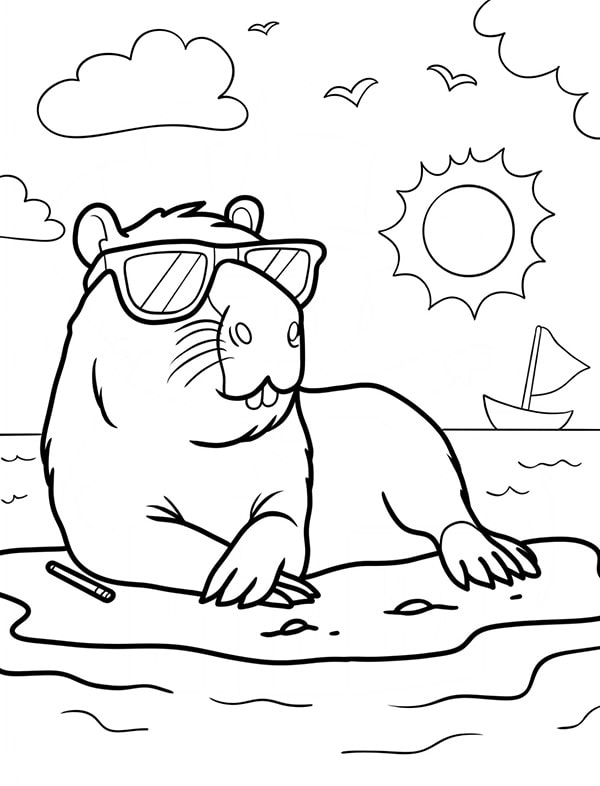 100 tranh to mau capybara cute tu de den kho phu hop moi lua tuoi 11999 8