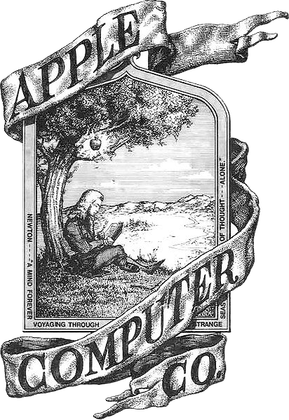 Isaac Newton dưới gốc cây Logo đầu tiên của Apple Computer Co.