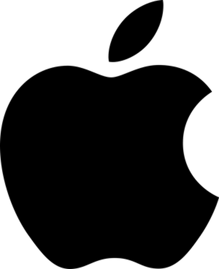 Logo Apple màu đen đặc vào năm 1998