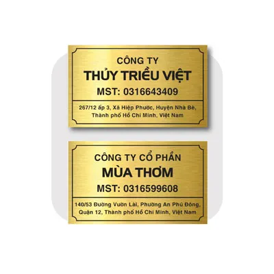 Bảng giá làm biển công ty inox tại Quảng Cáo 24H