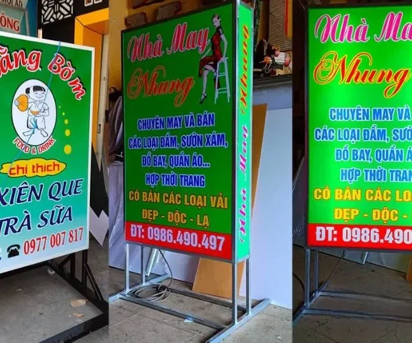 Bảng giá làm biển vẫy có chân tại Quảng Cáo 24H