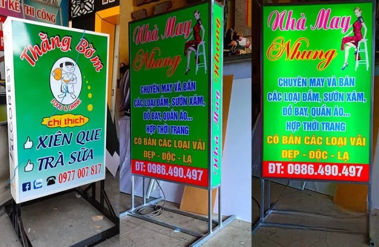 Bảng giá làm biển vẫy có chân tại Quảng Cáo 24H