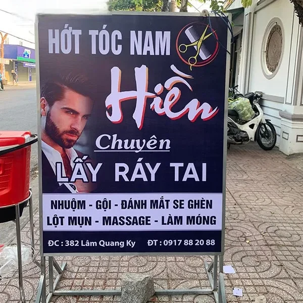 Báo giá dịch vụ làm biển vẫy tóc tại Quảng Cáo 24H