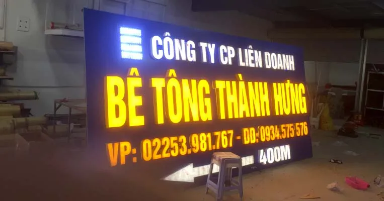 Các loại bảng công ty chữ nổi phổ biến và ứng dụng