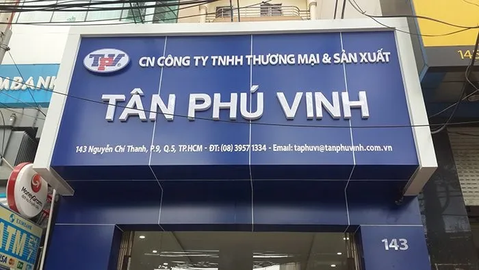 Các loại bảng hiệu công ty phổ biến tại Quảng Cáo 24H