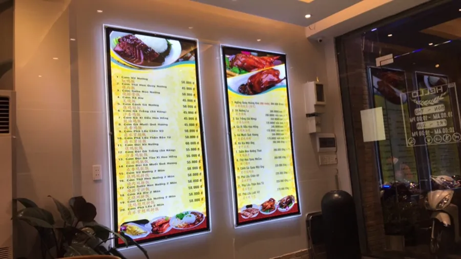 Các loại biển led menu phổ biến tại Quảng Cáo 24H