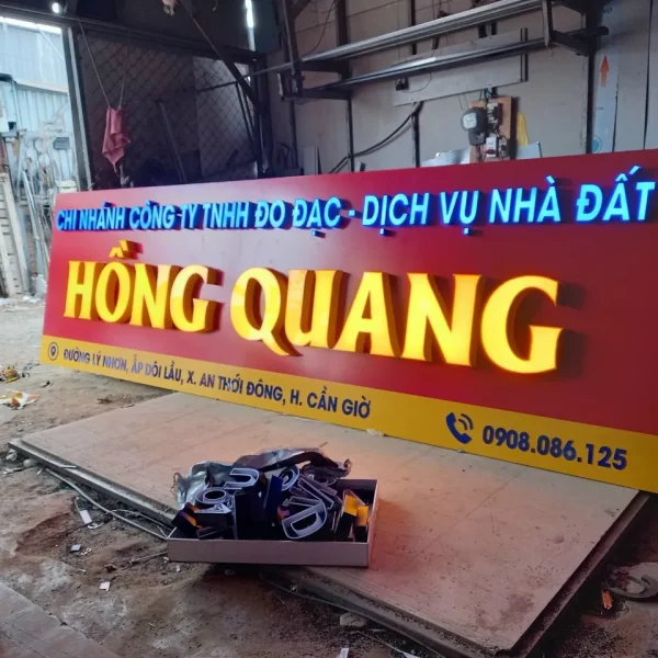 Dịch vụ làm biển công ty chữ nổi theo yêu cầu của Quảng Cáo 24H