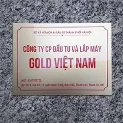 Dịch vụ làm biển công ty inox theo yêu cầu