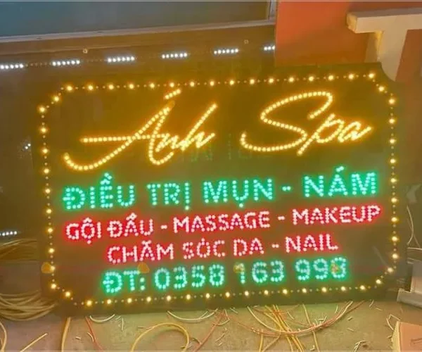 Dịch vụ làm biển led vẫy spa tại Quảng Cáo 24H
