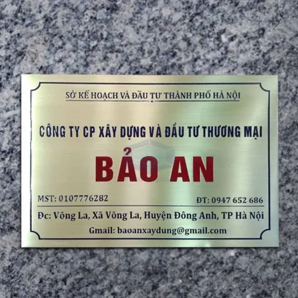 Dịch vụ làm biển tên công ty giá rẻ tại TPHCM