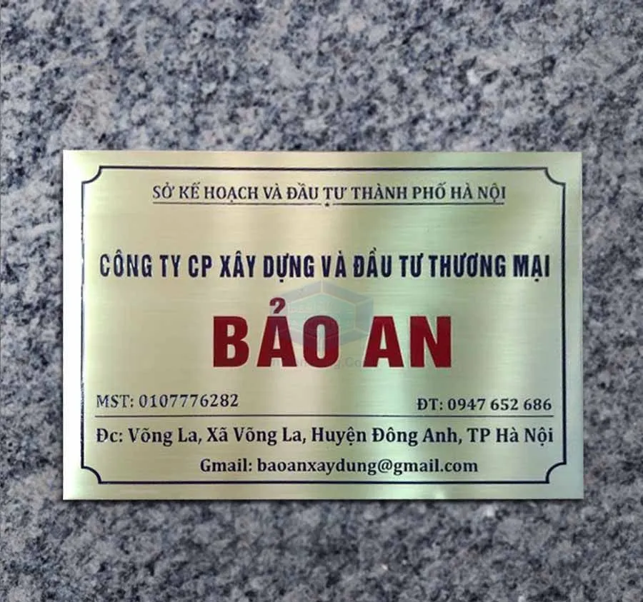 Dịch vụ làm biển tên công ty giá rẻ tại TPHCM