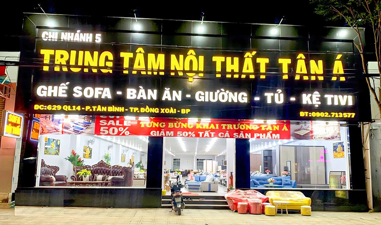 Quy trình làm bảng hiệu công ty nội thất tại Quảng Cáo 24H