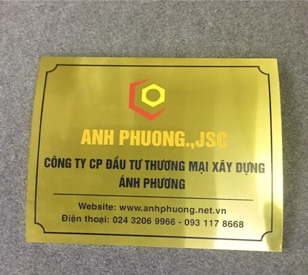 Quy trình làm biển công ty inox chuyên nghiệp tại Quảng Cáo 24H