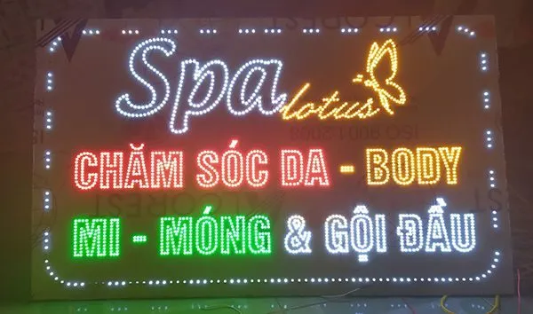 Quy trình làm biển led vẫy spa tại Quảng Cáo 24H