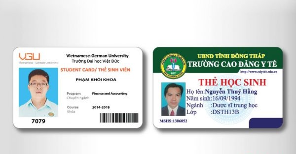 In thẻ sinh viên, học sinh Thẻ Học Sinh