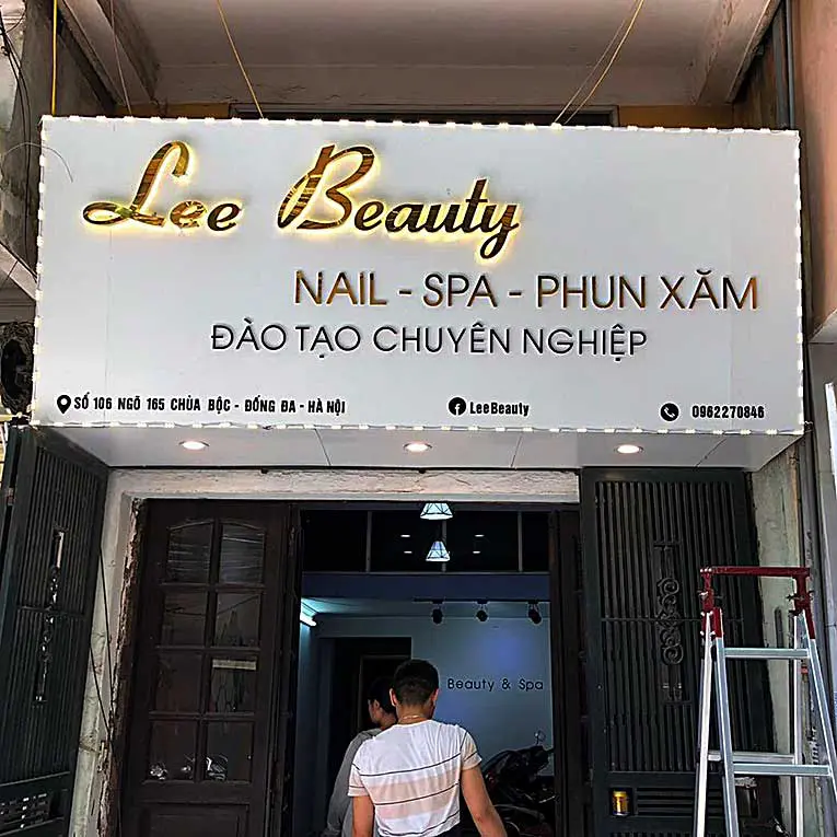 Quy trình làm bảng hiệu tiệm nail tại Quảng Cáo 24h