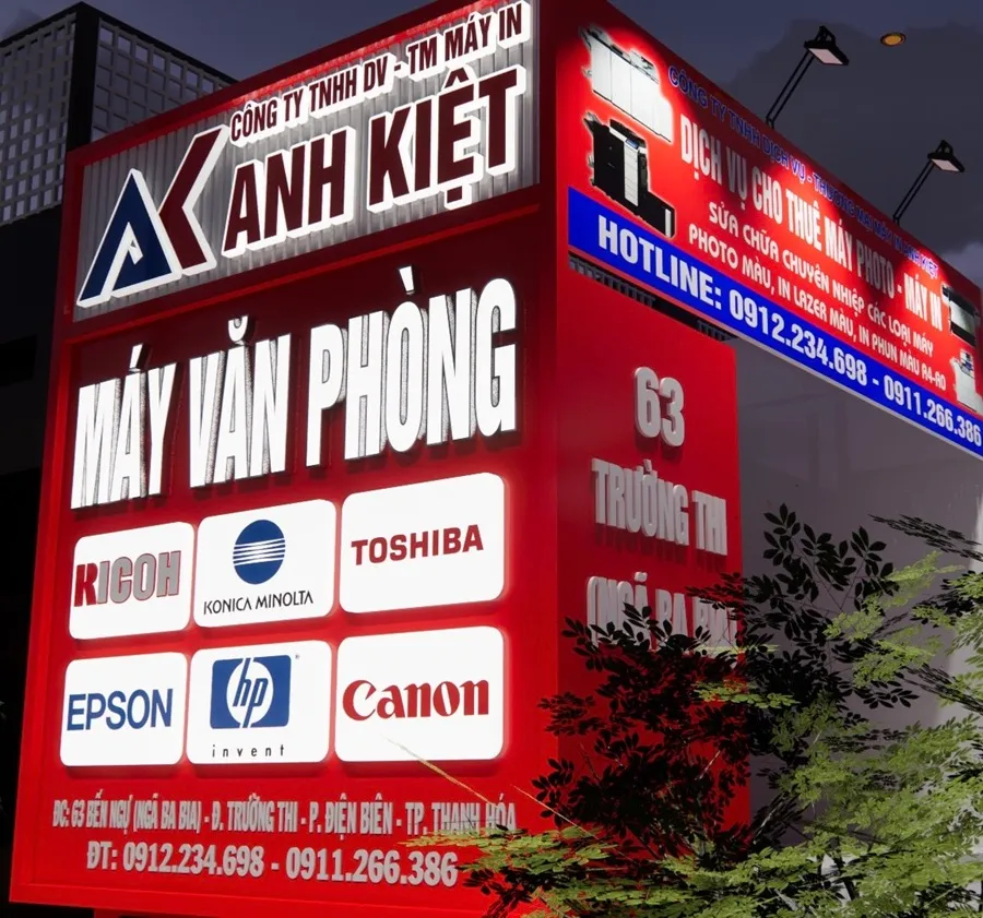 Các công ty thường chọn bảng hiệu alu với thiết kế chuyên nghiệp, lịch sự, màu sắc hài hòa với nhận diện thương hiệu