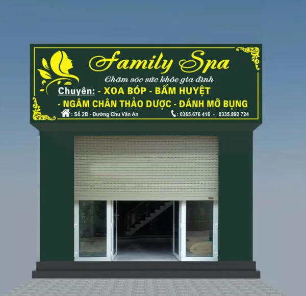 Các loại bảng hiệu spa phổ biến tại Quảng Cáo 24h