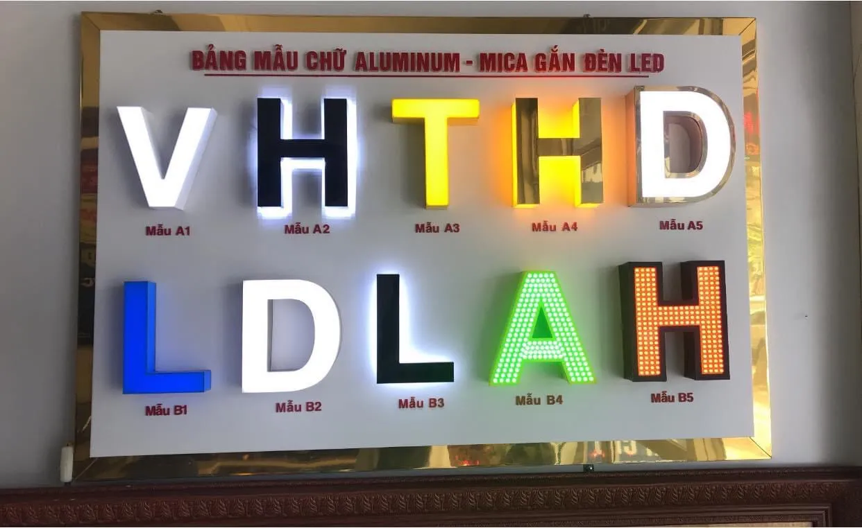 Chữ alu có đèn là lựa chọn lý tưởng cho các cửa hàng, nhà hàng, quán cafe, văn phòng công ty