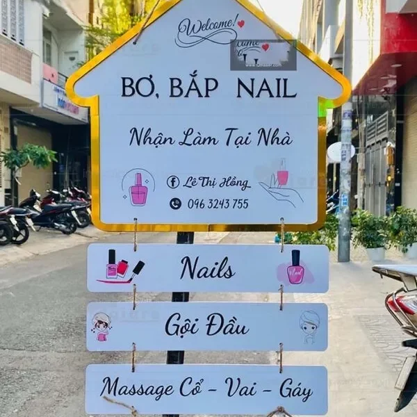 Dịch vụ làm bảng hiệu tiệm nail giá rẻ tại TPHCM