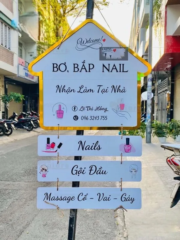 Dịch vụ làm bảng hiệu tiệm nail giá rẻ tại TPHCM