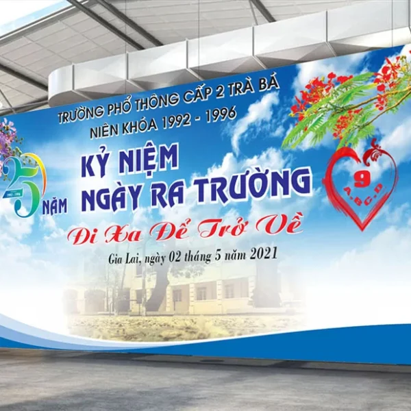 In backdrop sự kiện công ty là sản phẩm phổ biến nhất tại Quảng Cáo 24h