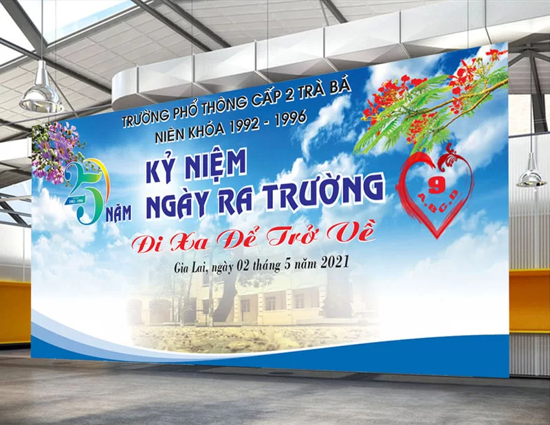 In backdrop sự kiện công ty là sản phẩm phổ biến nhất tại Quảng Cáo 24h