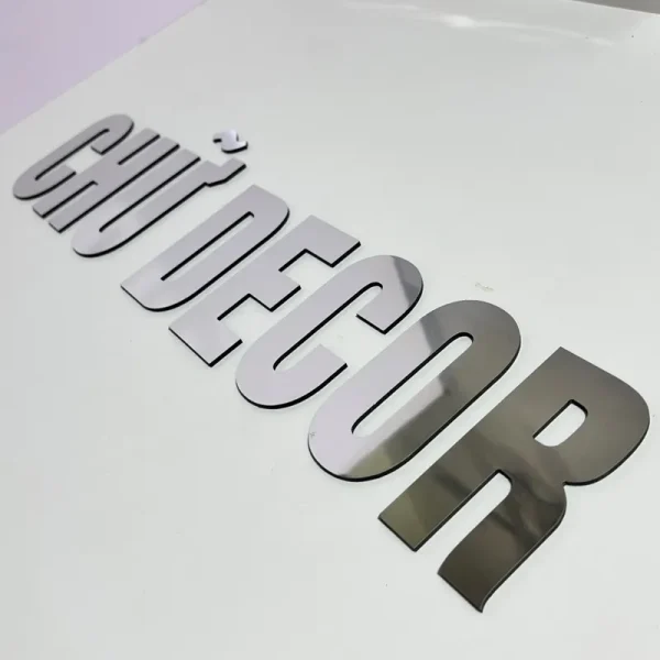 Mẫu chữ alu được thiết kế gia công đẹp