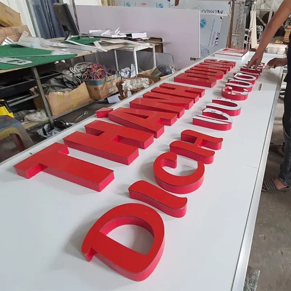 Mẫu chữ alu được thiết kế gia công đẹp