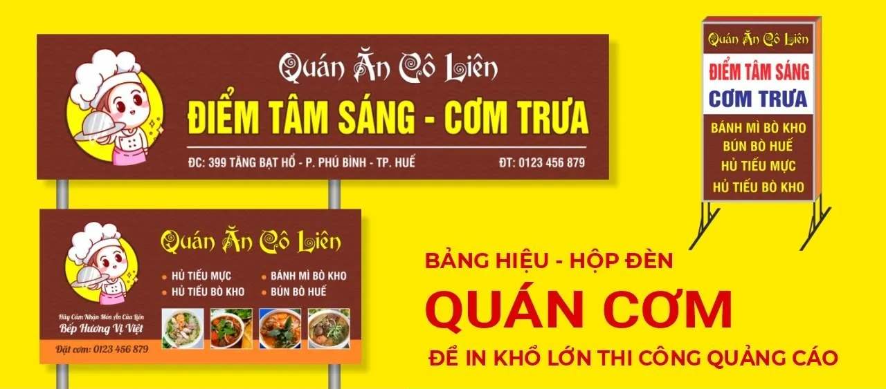 Quảng Cáo 24h cam kết bảo hành dài hạn cho tất cả các sản phẩm bảng hiệu quán ăn