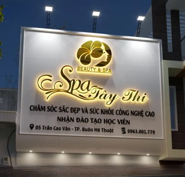 Quy trình làm bảng hiệu spa tại Quảng Cáo 24h
