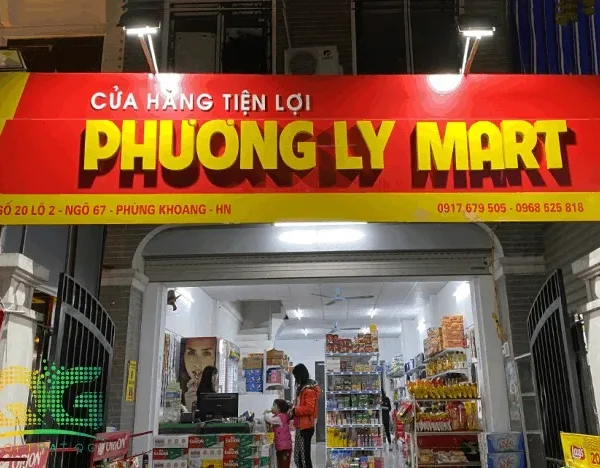 Quy trình thiết kế và thi công bảng hiệu tạp hóa chuyên nghiệp