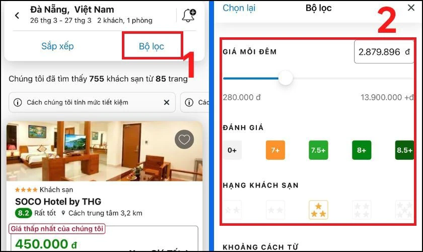 Tìm nhà nghỉ gần đây 24/24 bằng Trivago nhanh