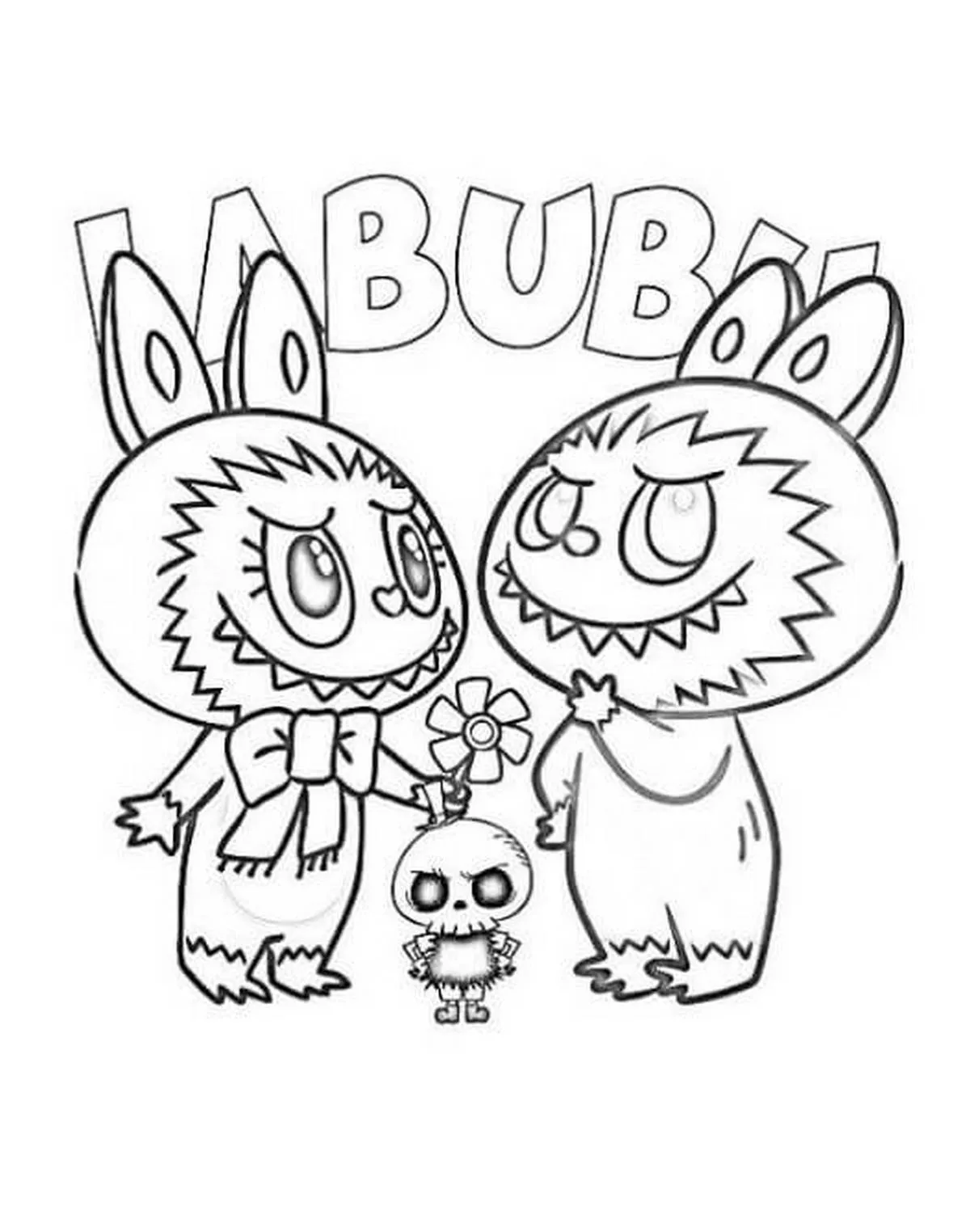 Tranh Tô Màu Labubu cute, miễn phí và dễ tải, bé yêu sẽ có cả bầu trời màu sắc để khám phá