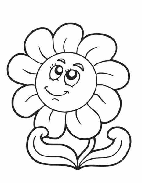Cách tô màu hoa hướng dương