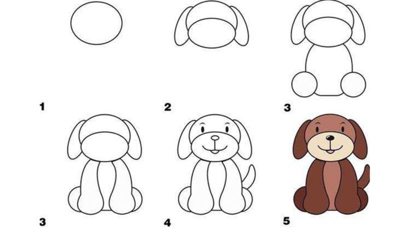 Cách vẽ con chó quen thuộc