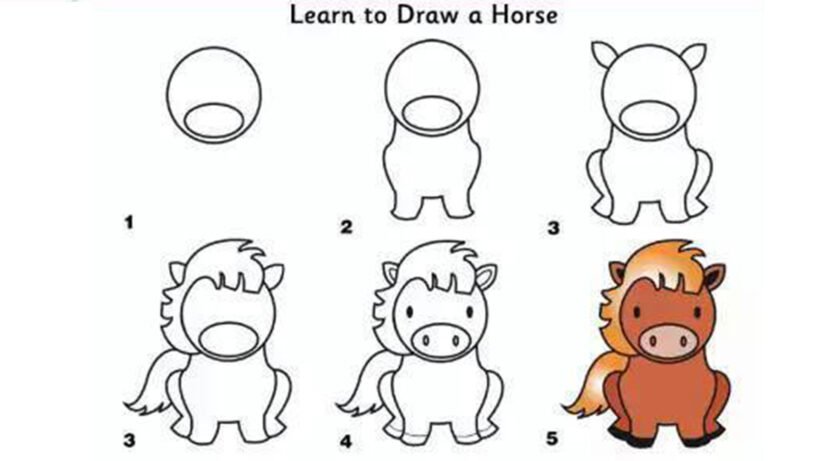 Cách vẽ con Ngựa