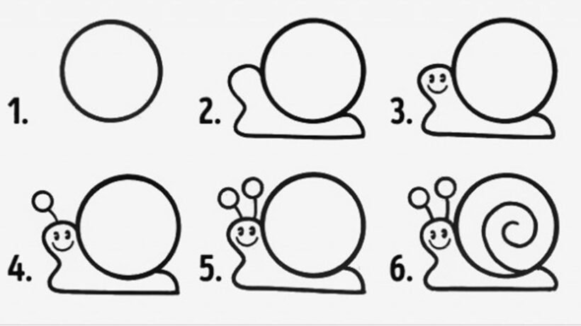 Cách vẽ con Ốc Sên