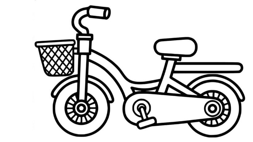 Tổng hợp các bức tranh tô màu xe đạp đẹp nhất d